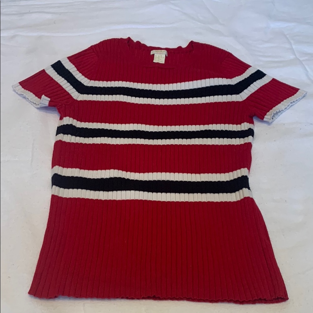Vintage Forever 21 Ribbed Short Sleeve Sweater